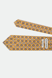 Italian Yellow Geometric Silk Tie