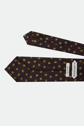 Italian Bordeaux Floral Silk Tie