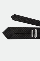 Italian Black Geometric Silk Tie