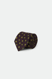 Italian Bordeaux Floral Silk Tie