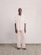 LA MARZOCCO DELFINO LINEN-BLEND PYJAMA TROUSERS