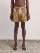 LA MARZOCCO RIO SPORT LINEN-BLEND CABANA SWIM