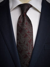 Burgundy Tie Paisley