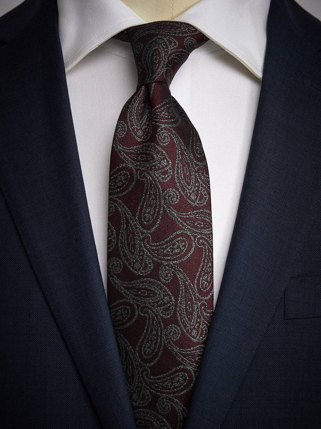 Burgundy Tie Paisley