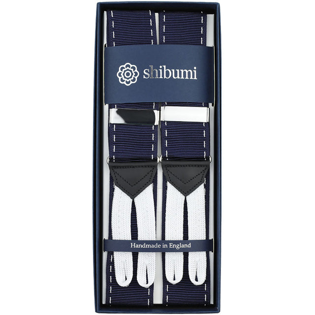 Barathea Braces - Navy Stitch