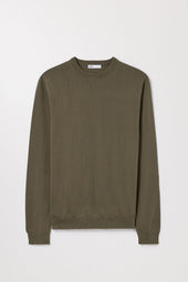 Olive Cotton Sweater | Long Staple Organic Cotton | Asket