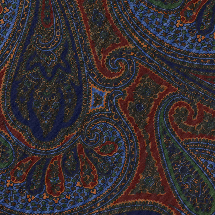 Ancient Madder Silk Bespoke Tie Navy Burgundy Madder