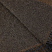 Double Face Zibellino Cashmere Scarf Brown Grey