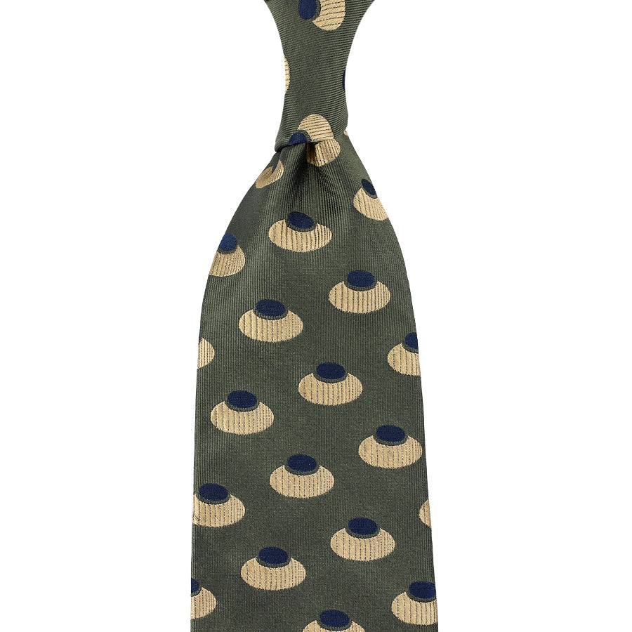 Geometrical Jacquard Silk Tie Hand Rolled
