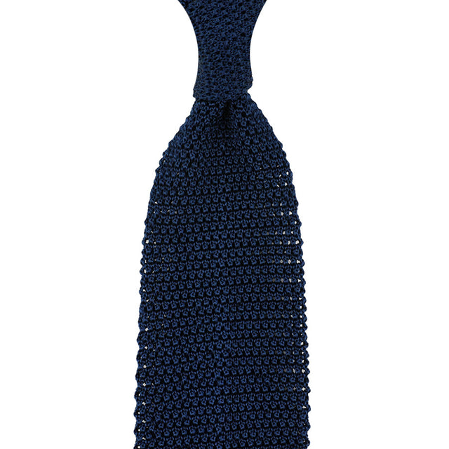 Silk Knit Tie - Navy