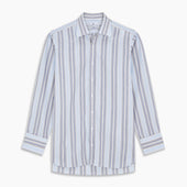 Pale And Yellow Stripe Cotton Regular Fit Mayfair Shirt