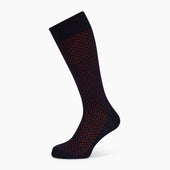 Red Motif Mid Length Socks