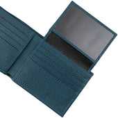 Calfskin Leather Wallet Petrol