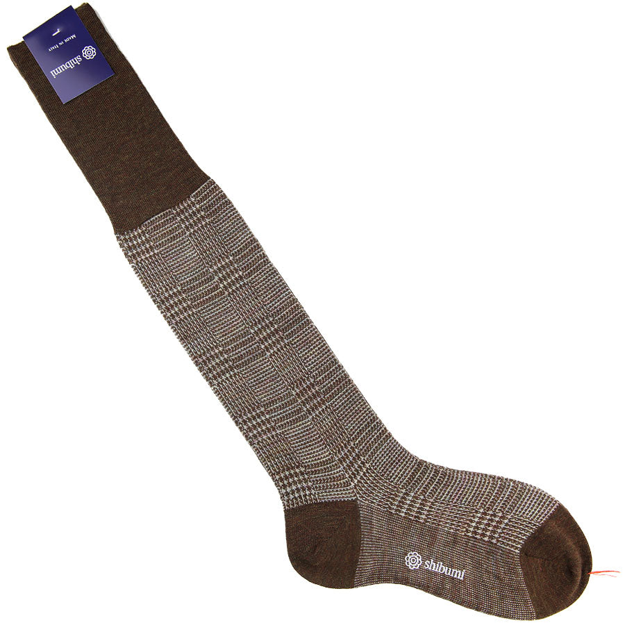 Knee Socks Glencheck Wool