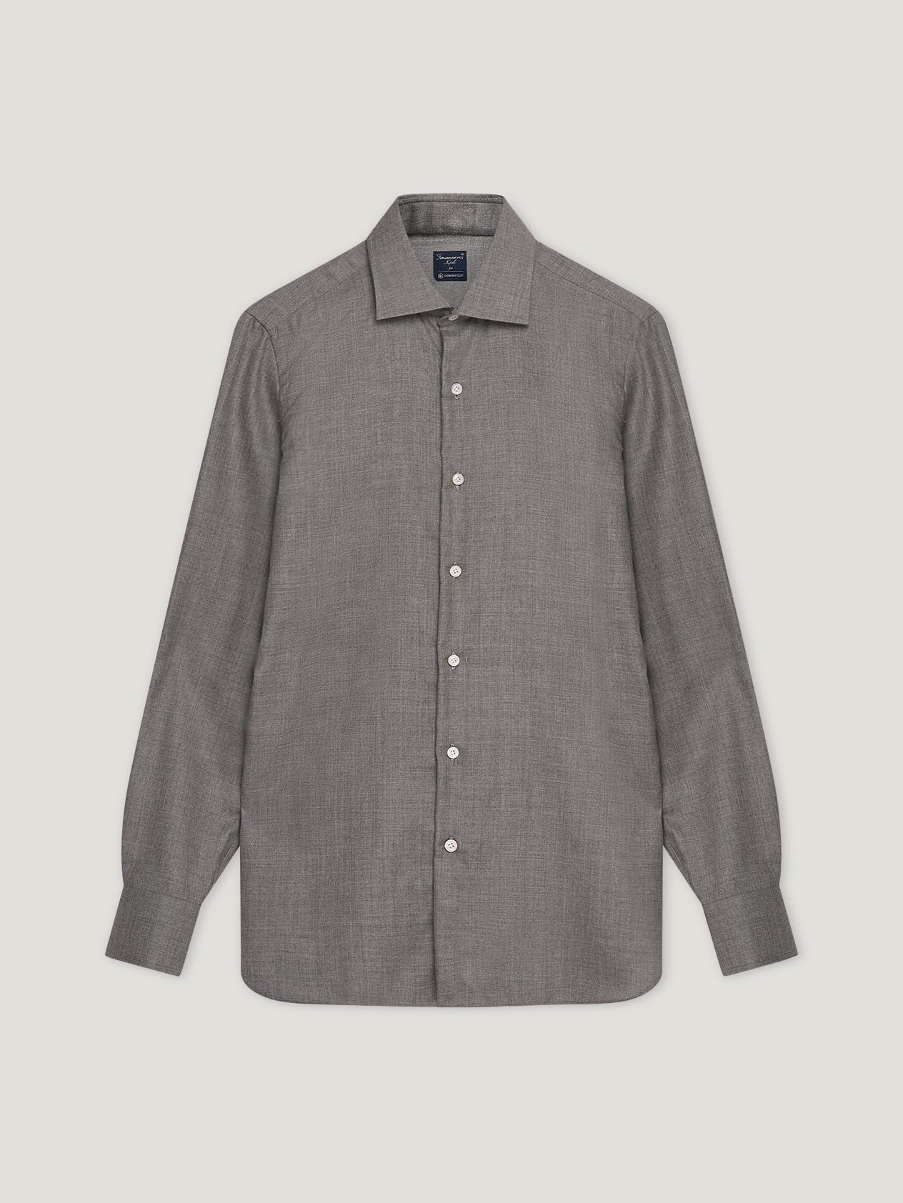 Grey Cashmere Hand Finish Shirt