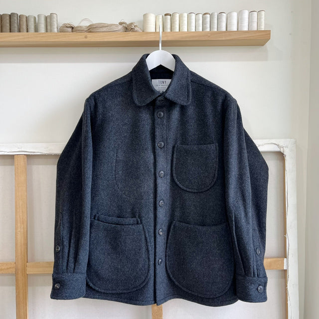 Deadstock Charcoal Melton Wool Chore Coat