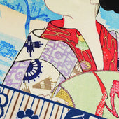 Ukiyo E Silk Pocket Square Shinobazu 40x40cm