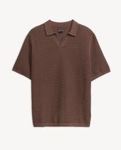 Johnny Collar Waffle Knit