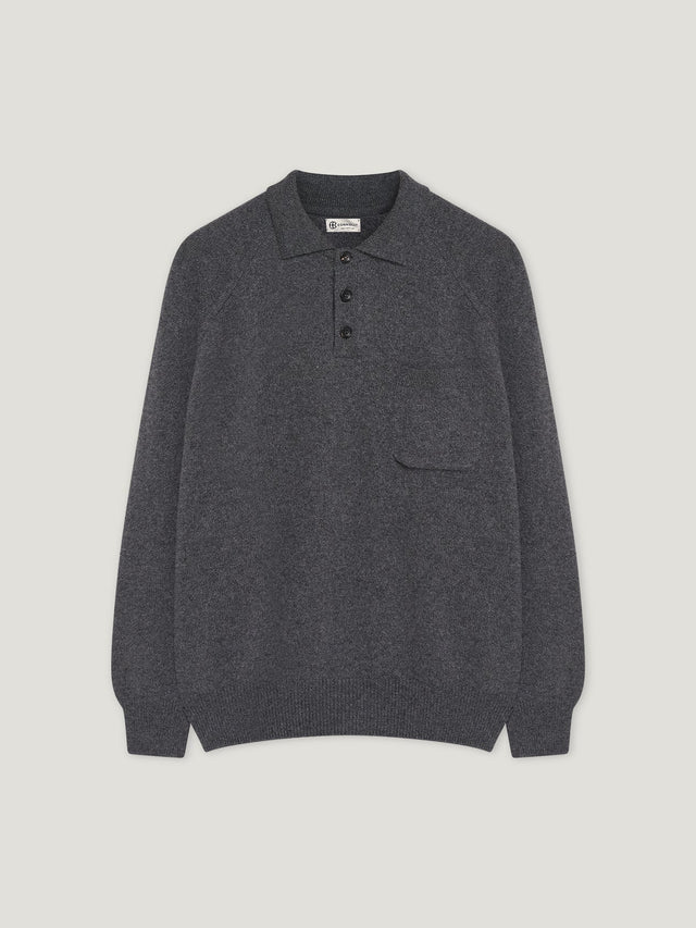 Grey Raglan Racing Polo