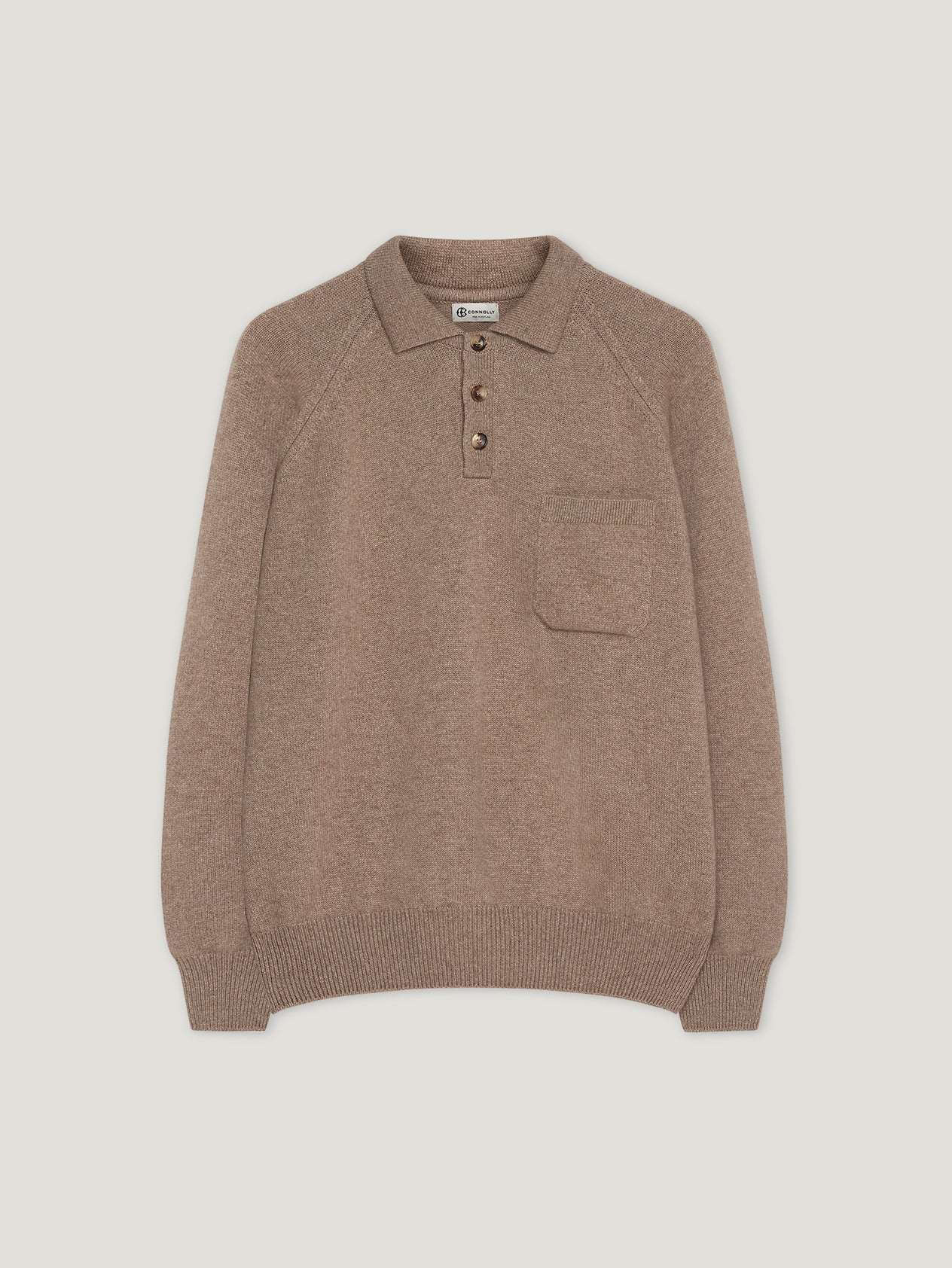 Natural Raglan Racing Polo