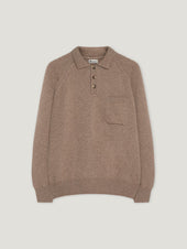 Natural Raglan Racing Polo
