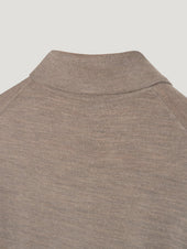 Natural 3 Button Merino Polo Shirt
