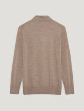 Natural 3 Button Merino Polo Shirt