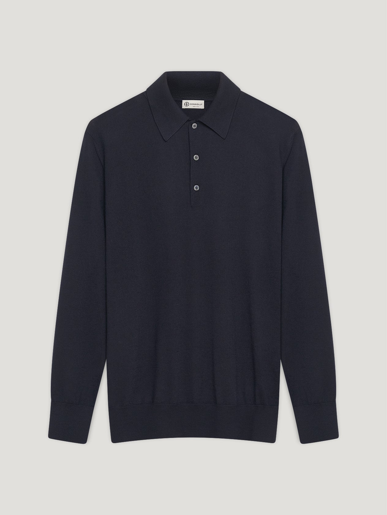 3 Button Merino Polo Shirt