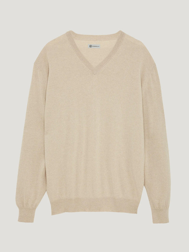 Bone Venetian V Neck