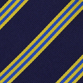 Bespoke Repp Stripe Silk Tie - Navy