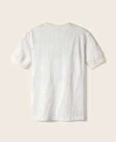 Loopwheel Tubular Henley T-Shirt - White