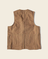 1930s Heavyweight Canvas Game Pocket Hunting Vest - Khaki