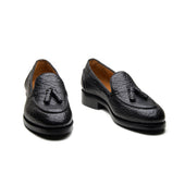 Royce Tassel Loafer Black Shrunken Bison Bison Series