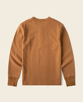 Vintage Long Sleeve Henley Shirt - Orange