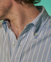 Vintage Ivy Blue Blazer Stripe Oxford Shirt