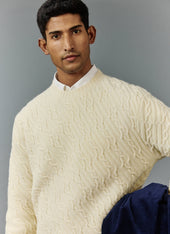Melville Cable Knit Jumper | Wool | Cream