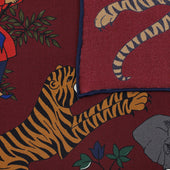 Animal Motif Silk Pocket Square 40x40cm