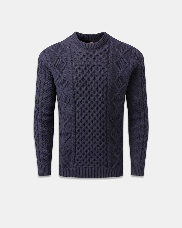 Men's Aran Jumper Navy