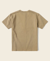 10.6 oz Cotton Short Sleeve Henley T-Shirt - Khaki