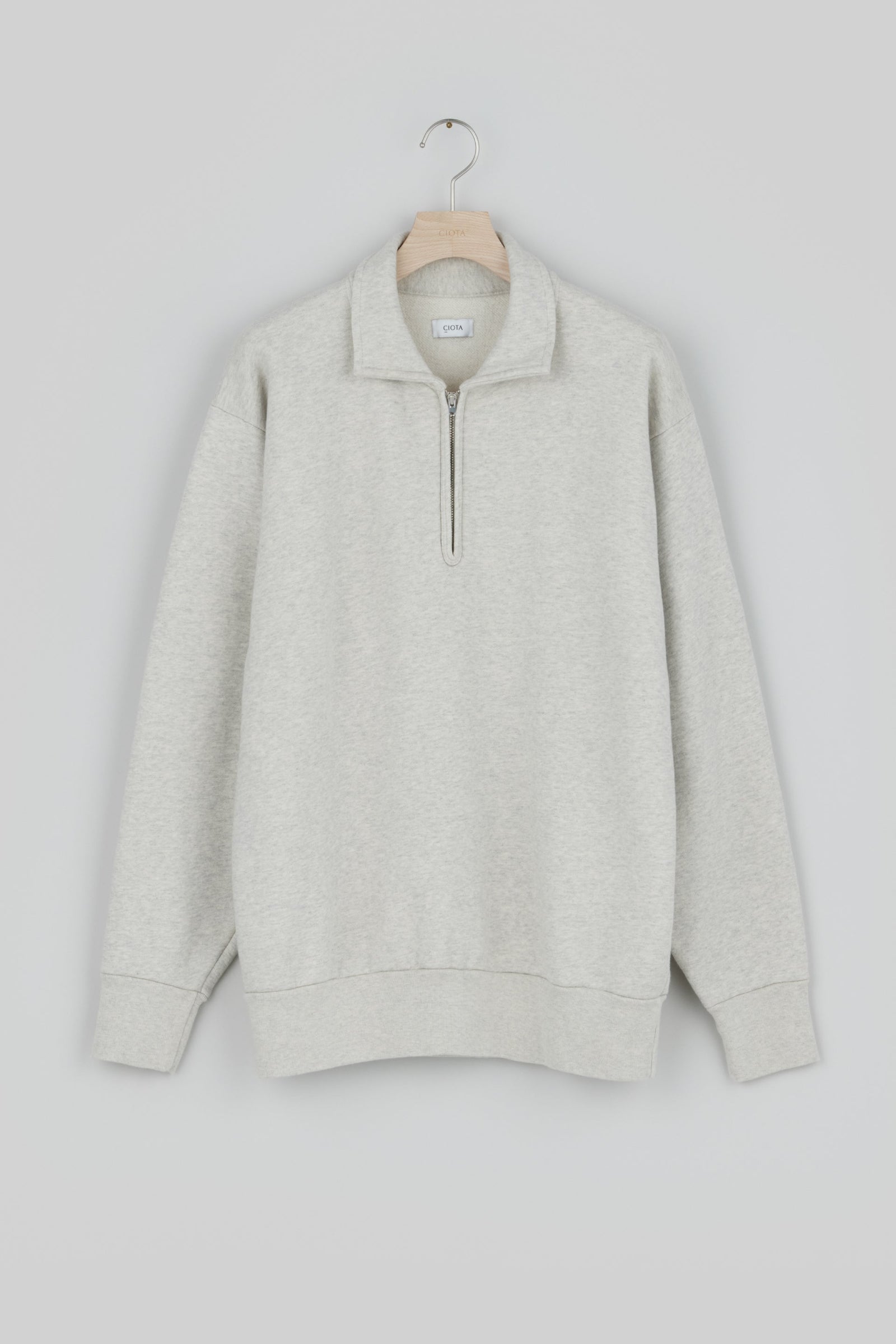 Half Zip Sweatshirt Slightly Brushed