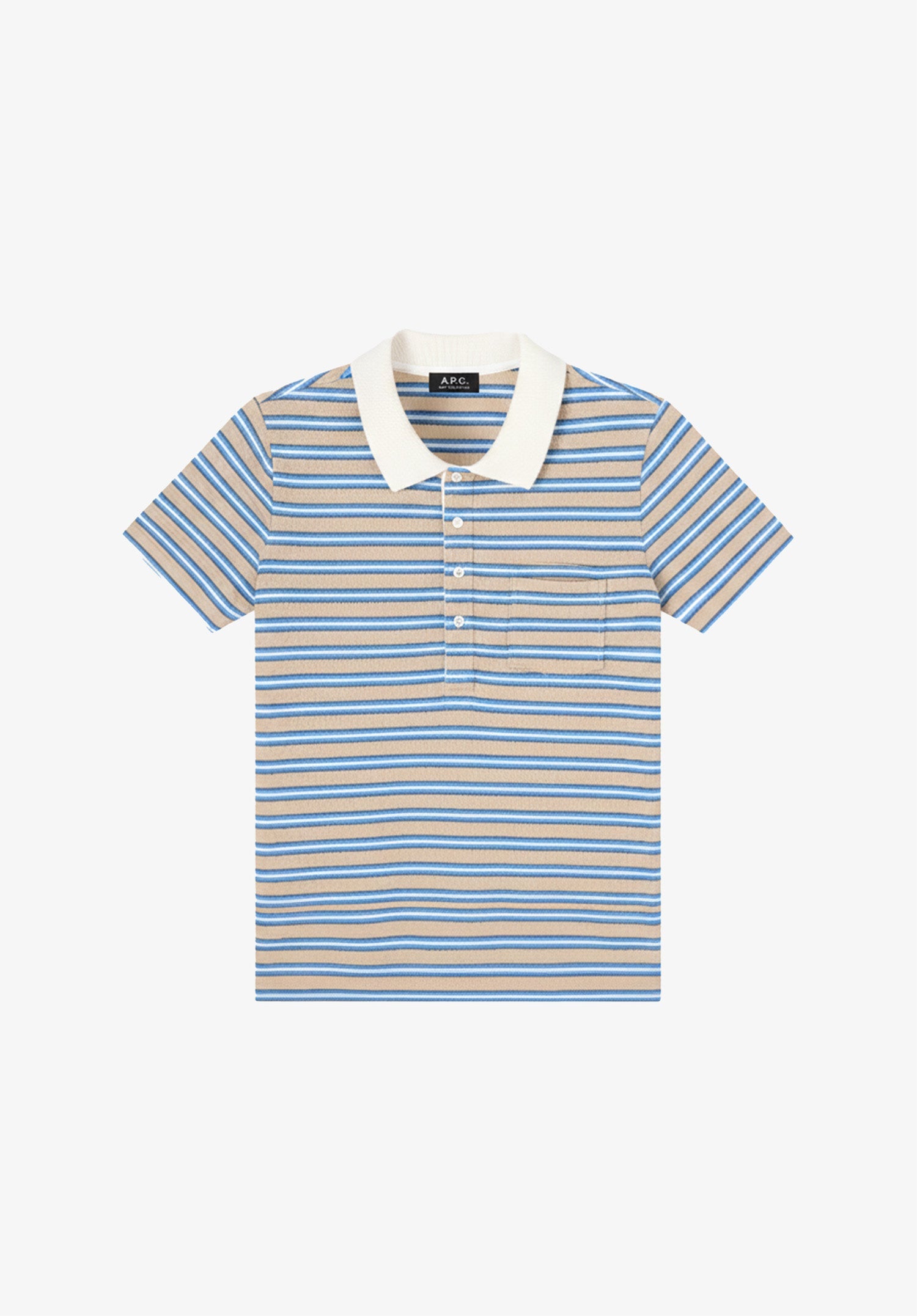 Polo Ray Bleu Ciel En Coton Piqu