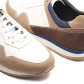 Beaux U Tip Laceup Trainers Beige Smart Casuals