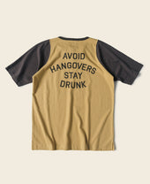 Quarter-Zip Rider Printed Raglan Sleeve T-Shirt - Yellow