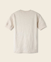 Loopwheel Tubular Henley T-Shirt - Apricot