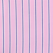 Poplin Semi Spread Shirt Pink Ticking Stripe