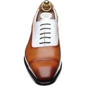 Herring Gusbourne mens two-tone Oxfords in brown and white calf