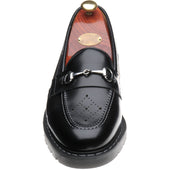 Wildsmith Model Penny mens rubber-soled loafers in black hi shine