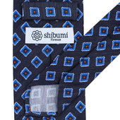 Floral Printed Silk Linen Tie Hand Rolled