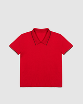 Stand Collar Polo Cobra Red