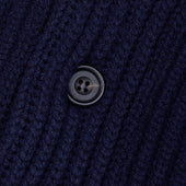 Superfine Lambswool Shawl Collar Cardigan In